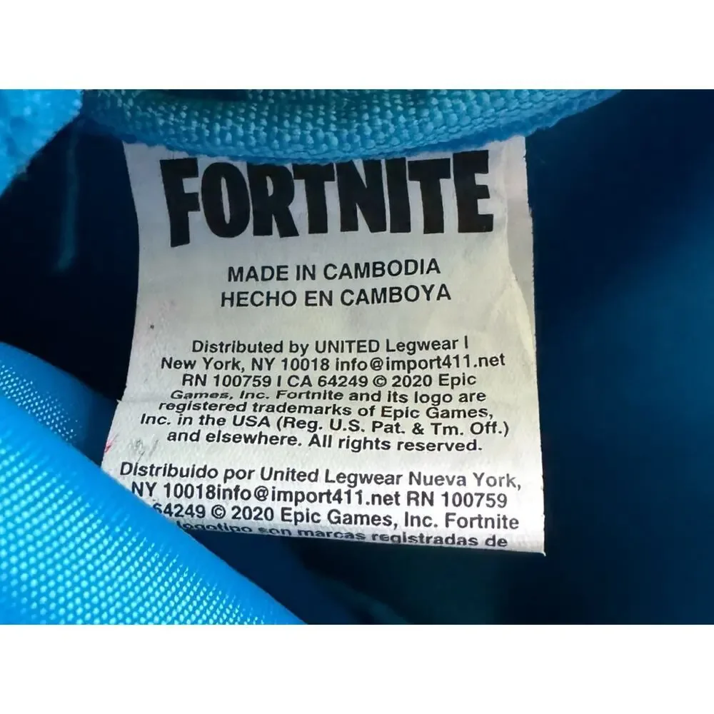 Fortnite Amplify Llama Black & Blue Sling Bag School BackPack Removable Patches